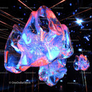 Futuristic Neon Light Installation in Modern Art Gallery