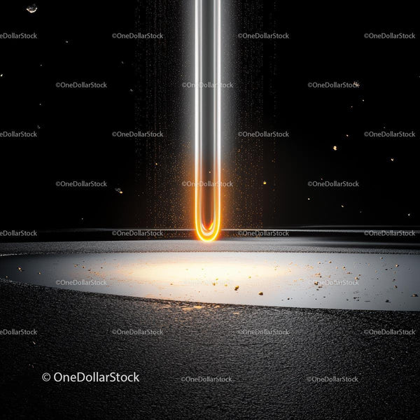 Futuristic Glowing Beam in Dark Abstract Setting