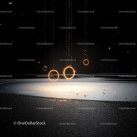 Glowing Rings in Minimalistic Artistic Composition