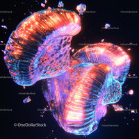 Vibrant Neon Abstract Art with Radiant Colors