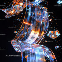 Dynamic Abstract Composition with Vibrant Neon Lights