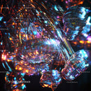 Colorful Abstract Glass Art with Dynamic Reflections