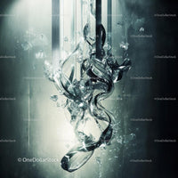 Abstract Glass Sculpture with Intricate Curves