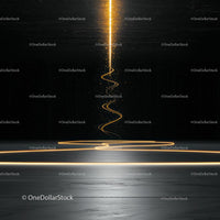 Golden Spiral Light on Dark Background