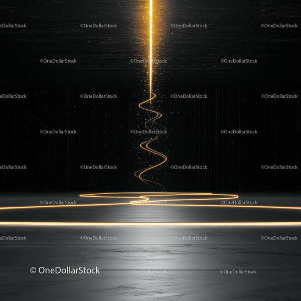 Golden Spiral Light on Dark Background