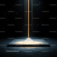 Mystical Beam of Light Illuminating a Cosmic Platform