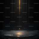Mystical Golden Beam in Dark Setting