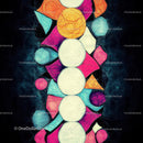 Vibrant Geometric Abstract Art with Colorful Shapes