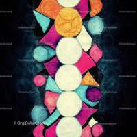 Vibrant Geometric Abstract Art with Colorful Shapes