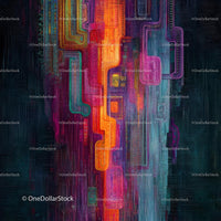 Vibrant Abstract Lines with Neon Colors