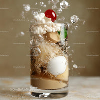 Refreshing Creamy Soda with Ice and Cherry Garnish