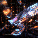 Futuristic Abstract Design with Glowing Dynamic Shapes
