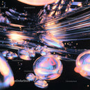 Futuristic Abstract with Glowing Bubbles and Iridescent Hues