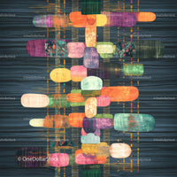Vibrant Geometric Abstract Art with Bold Colors