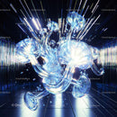 Futuristic Glass Sculpture with Luminous Effects