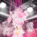Vibrant Pink Jellyfish Art Installation in Modern Interior