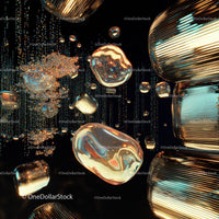Surreal Floating Glass Bubbles with Reflections