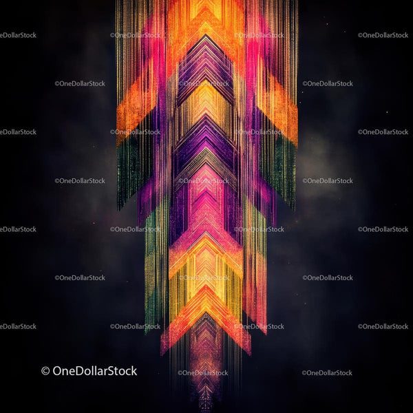 Żywy Abstrakt Chevron z Geometryczną Elegancją