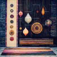 Colorful Abstract Tapestry with Geometric Patterns