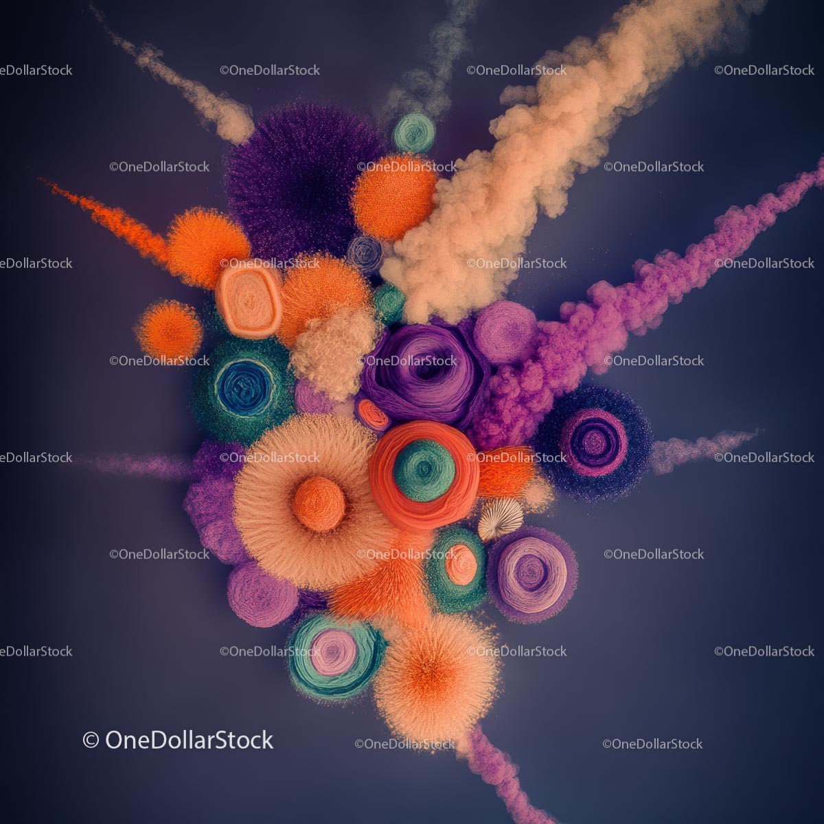 Vibrant Explosion of Colorful Abstract Shapes