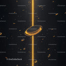 Futuristic Cosmic Light with Glowing Rings and Particles