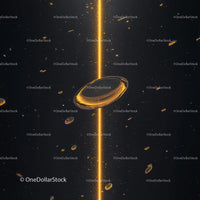 Futuristic Cosmic Light with Glowing Rings and Particles