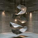 Abstract Suspended Sculpture in Modern Gallery Space
