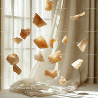 Floating Stones in Gentle Sunlit Interior