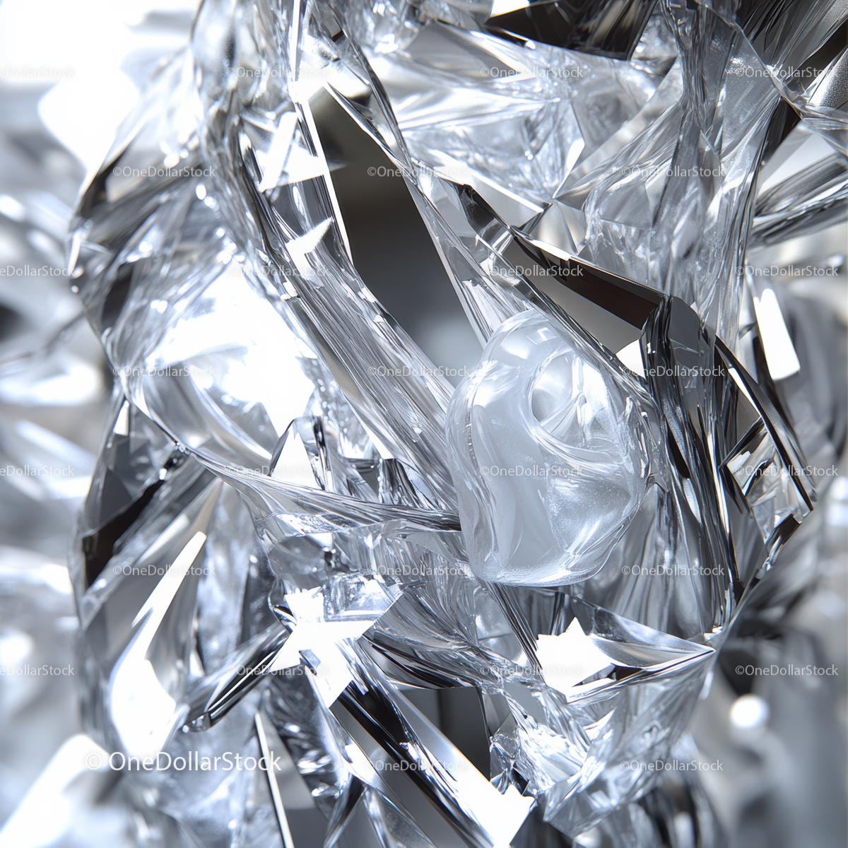 Abstract Crystal Texture with Reflective Surfaces