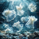 Floating Plastic Bags Resembling Jellyfish in Ocean Waters