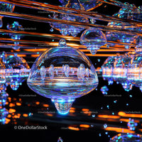 Futuristic Glass Sculptures with Colorful Iridescence