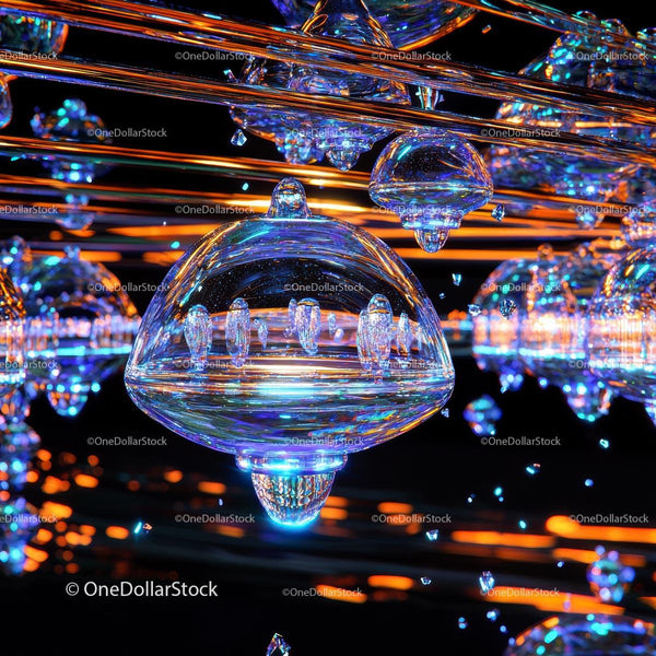 Futuristic Glass Sculptures with Colorful Iridescence