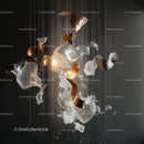 Abstract Glass Sculpture with Dynamic Form
