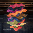 Vibrant Abstract Ceiling Installation in Modern Setting