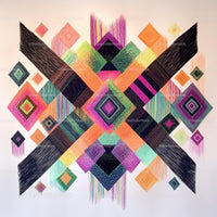 Colorful Geometric Tapestry with Vibrant Patterns