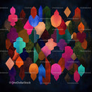 Vibrant Geometric Abstract Art with Rich Colors