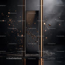 Luxury Abstract Sculpture with Gold Accents