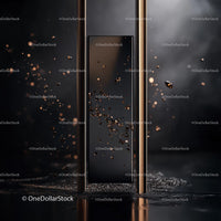 Luxury Abstract Sculpture with Gold Accents