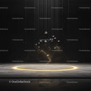 Floating Metallic Objects in Ethereal Golden Light