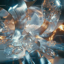 Futuristic Abstract Art with Metallic Reflections