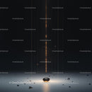 Futuristic Light Beams with Glowing Sphere in Darkness