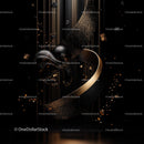 Elegant Abstract Design with Gold and Black Elements