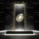 Futuristic Cosmic Art Installation with Glowing Centerpiece