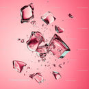 Floating Shards of Glass on a Pink Background