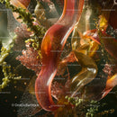 Colorful Abstract Swirls with Organic Textures