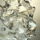 Abstract Glass Effect with Fluid Dynamic Shapes