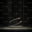 Futuristic Circular Stage with Glowing Lines