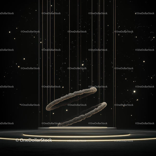 Futuristic Circular Stage with Glowing Lines