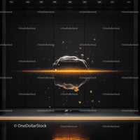 Abstract Golden Particle Explosion on Black Background