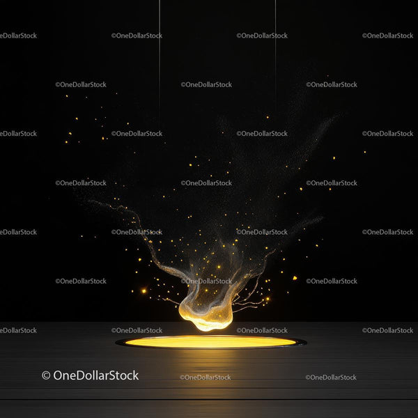 Floating Glowing Sphere with Mystical Energy Particles